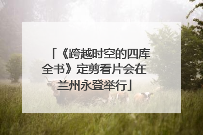 《跨越时空的四库全书》定剪看片会在兰州永登举行