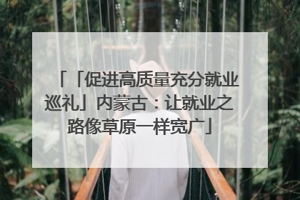 「促进高质量充分就业巡礼」内蒙古：让就业之路像草原一样宽广