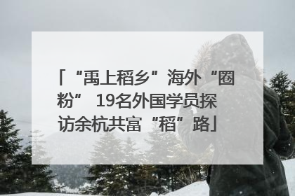 “禹上稻乡”海外“圈粉” 19名外国学员探访余杭共富“稻”路