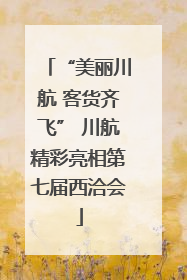 “美丽川航 客货齐飞” 川航精彩亮相第七届西洽会