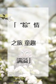 “粽”情之旅 童趣满溢