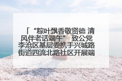 “粽叶飘香敬贤德 清风伴老话端午” 致公党李沧区基层委携手兴城路街道四流北路社区开展端午节主题活动