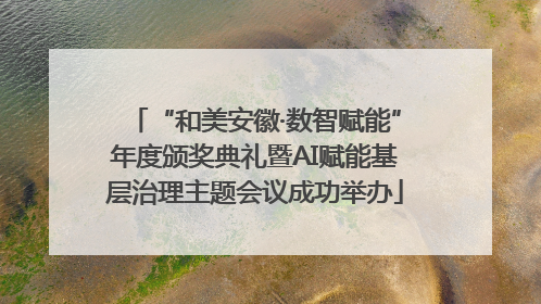 “和美安徽·数智赋能”年度颁奖典礼暨AI赋能基层治理主题会议成功举办