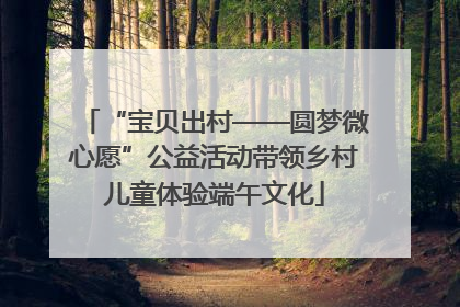 “宝贝出村——圆梦微心愿”公益活动带领乡村儿童体验端午文化