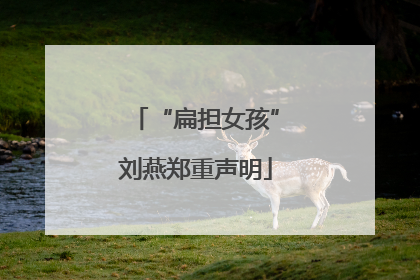 “扁担女孩”刘燕郑重声明