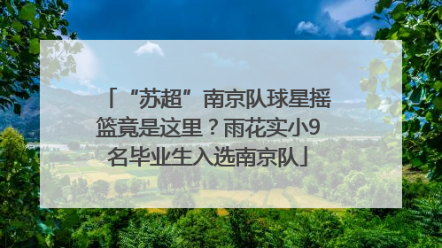 “苏超”南京队球星摇篮竟是这里？雨花实小9名毕业生入选南京队