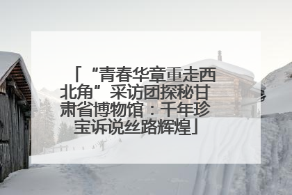 “青春华章重走西北角”采访团探秘甘肃省博物馆：千年珍宝诉说丝路辉煌