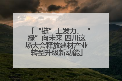 “链”上发力、“绿”向未来 四川这场大会释放建材产业转型升级新动能