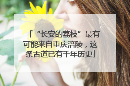 “长安的荔枝”最有可能来自重庆涪陵，这条古道已有千年历史