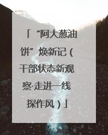 “阿大葱油饼”焕新记（干部状态新观察·走进一线探作风）