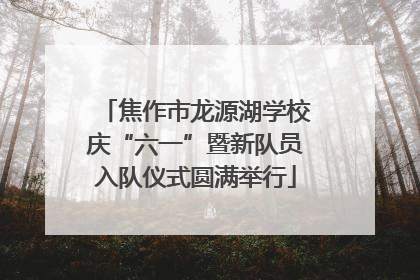 焦作市龙源湖学校庆“六一”暨新队员入队仪式圆满举行