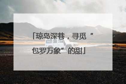 琼岛深巷，寻觅“包罗万象”的甜