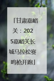 甘肃嘉峪关：2025嘉峪关长城马拉松赛鸣枪开跑