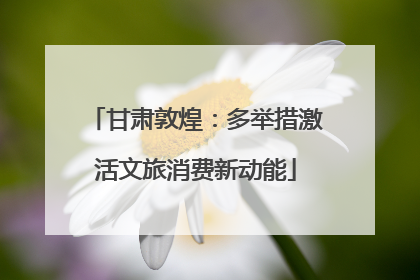 甘肃敦煌：多举措激活文旅消费新动能