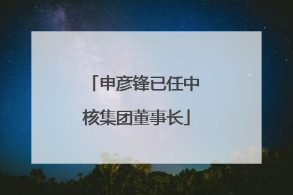 申彦锋已任中核集团董事长