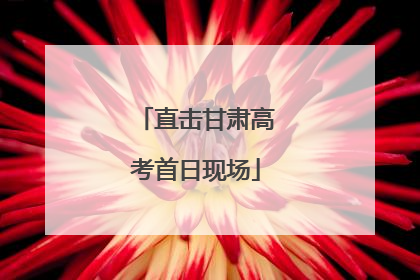 直击甘肃高考首日现场