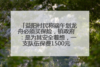 益阳村民称端午划龙舟必须买保险，镇政府：是为其安全着想，一支队伍保费1500元到2500元