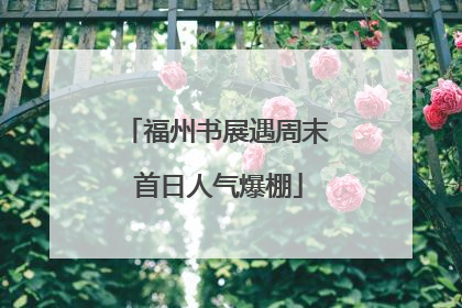 福州书展遇周末 首日人气爆棚