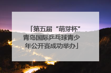 第五届“萌芽杯”青岛国际乒乓球青少年公开赛成功举办