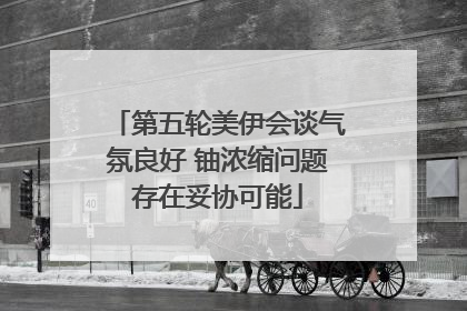 第五轮美伊会谈气氛良好 铀浓缩问题存在妥协可能