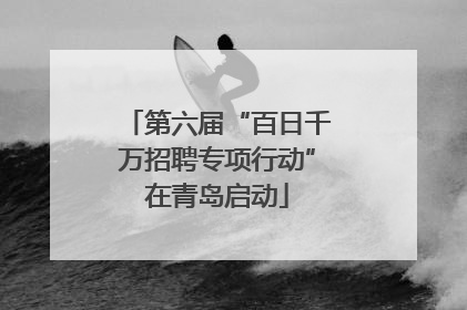 第六届“百日千万招聘专项行动”在青岛启动