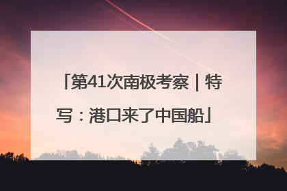 第41次南极考察｜特写：港口来了中国船