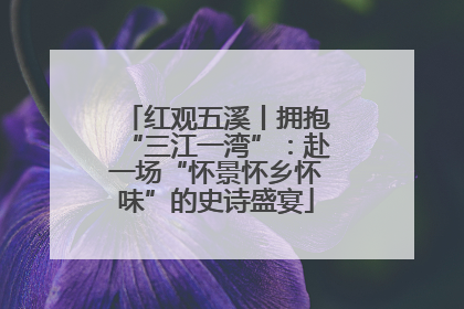 红观五溪丨拥抱“三江一湾”：赴一场“怀景怀乡怀味”的史诗盛宴