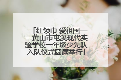 红领巾 爱祖国——黄山市屯溪现代实验学校一年级少先队入队仪式圆满举行
