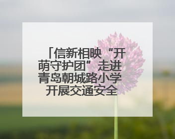 信新相映“开萌守护团”走进青岛朝城路小学 开展交通安全宣传活动
