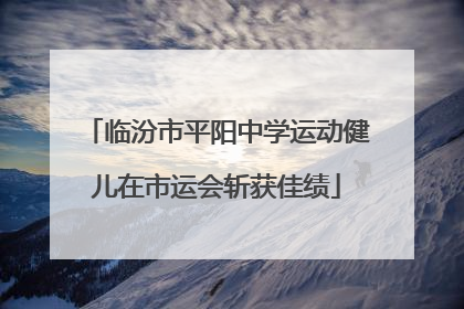 临汾市平阳中学运动健儿在市运会斩获佳绩