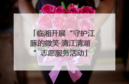 临湘开展“守护江豚的微笑·清江清湖”志愿服务活动