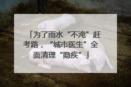 为了雨水“不淹”赶考路，“城市医生”全面清理“隐疾”