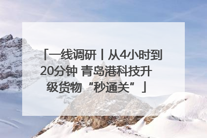 一线调研丨从4小时到20分钟 青岛港科技升级货物“秒通关”