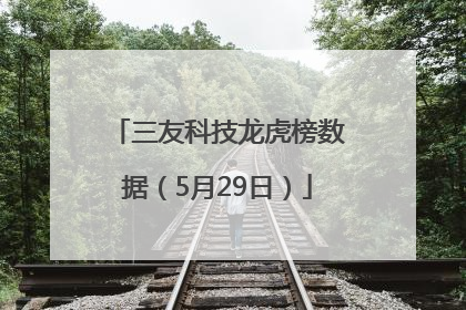三友科技龙虎榜数据（5月29日）