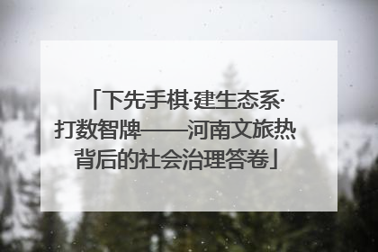 下先手棋·建生态系·打数智牌——河南文旅热背后的社会治理答卷
