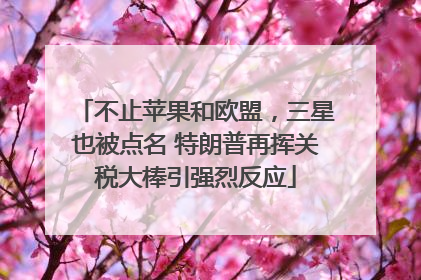 不止苹果和欧盟，三星也被点名 特朗普再挥关税大棒引强烈反应