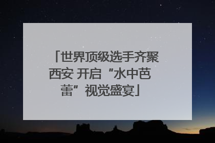 世界顶级选手齐聚西安 开启“水中芭蕾”视觉盛宴