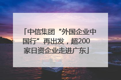 中信集团“外国企业中国行”再出发，超200家日资企业走进广东