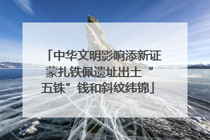 中华文明影响添新证 蒙扎铁佩遗址出土“五铢”钱和斜纹纬锦