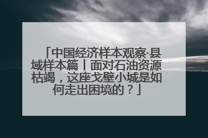 中国经济样本观察·县域样本篇丨面对石油资源枯竭，这座戈壁小城是如何走出困境的？