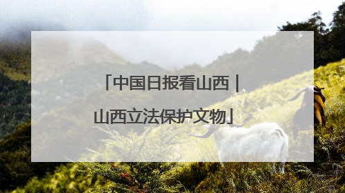 中国日报看山西｜山西立法保护文物