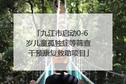 九江市启动0-6岁儿童孤独症等筛查干预康复救助项目