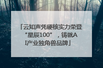 云知声凭硬核实力荣登“星辰100”，铸就AI产业独角兽品牌