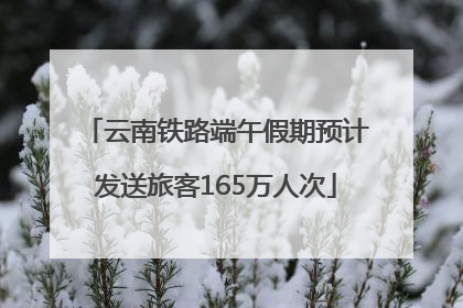 云南铁路端午假期预计发送旅客165万人次