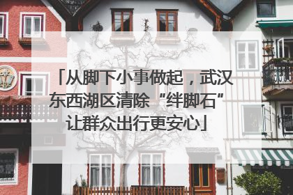 从脚下小事做起，武汉东西湖区清除“绊脚石”让群众出行更安心