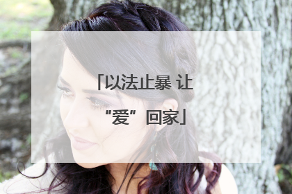 以法止暴 让“爱”回家