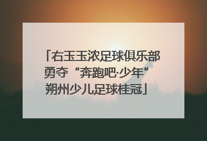 右玉玉浓足球俱乐部勇夺“奔跑吧·少年”朔州少儿足球桂冠