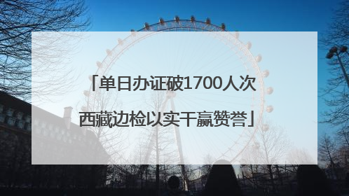 单日办证破1700人次 西藏边检以实干赢赞誉