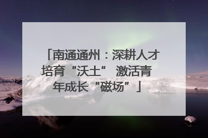南通通州：深耕人才培育“沃土” 激活青年成长“磁场”