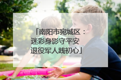 南阳市宛城区：迷彩身影守平安 退役军人践初心